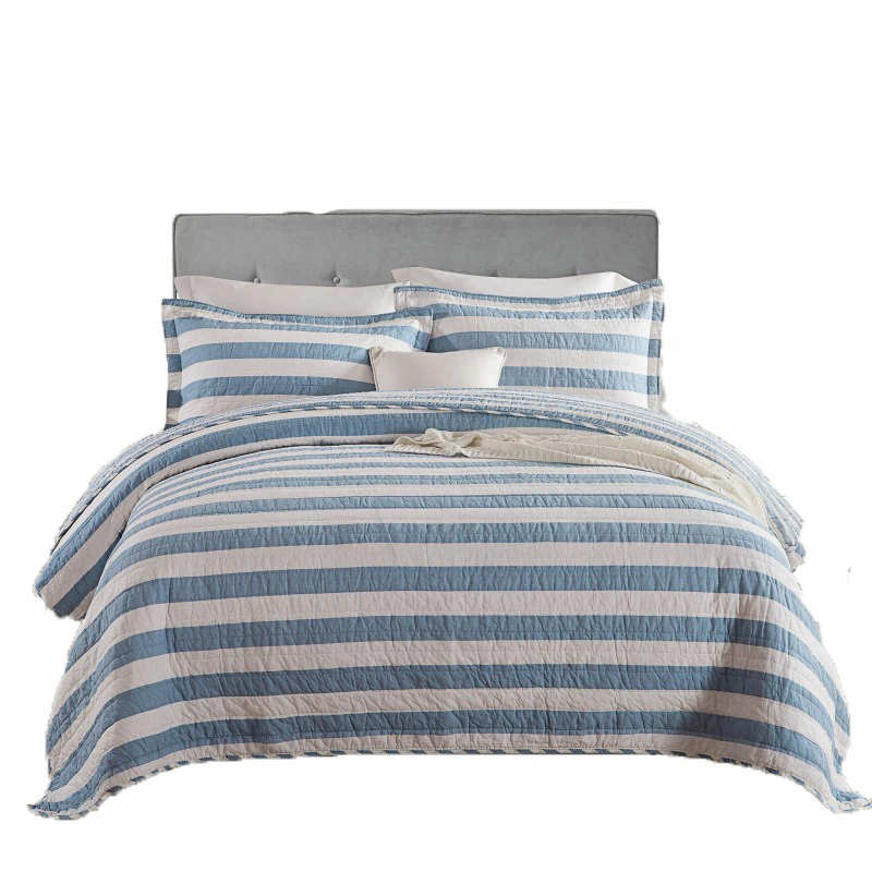 Оптовая продажа 3 шт. хлопковое покрывало с принтом от китайского поставщика высококачественное для кровати в