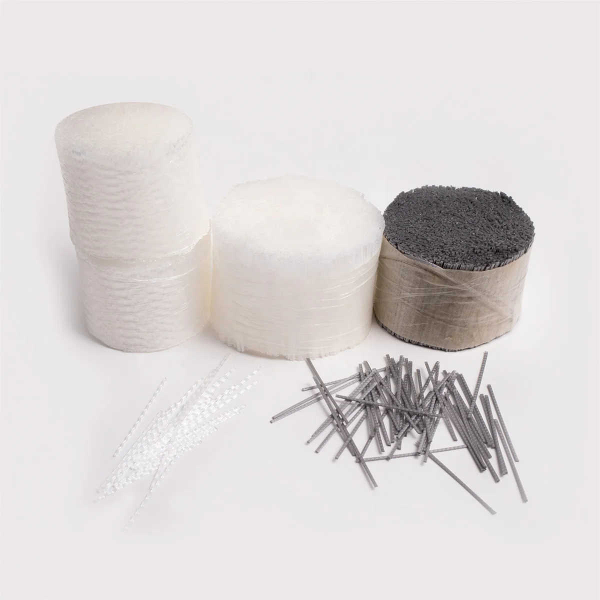 Concrete Additive PP Macro Fiber Embossed Improve Concrete Toughness Used For Roads And Bridges