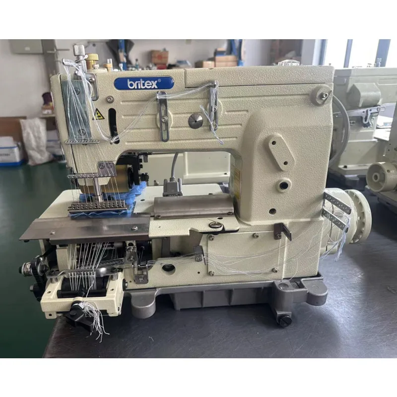 BR-1412PQ-D  12 Needle Flatbed Double Chain Stitch Machine  For Simultaneous Shirring