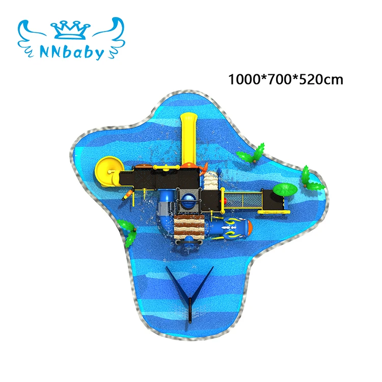 NNbaby children commercial park amusement swimming pool toddler plastic slide outdoor large pirate ship playground for kids