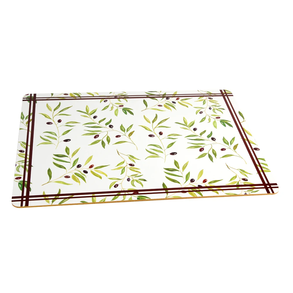 Cork Placemats Heat Resistant Water Resistant Non-Slip Dining Table Placemats Set of 4 Custom Cork Backed Placemats Printing