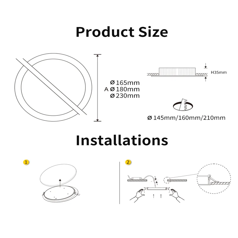 2400LM 20W Cri Led Downlights Triac Dimmable Recessed Led Downlight Round Slim Panel Light Smd Cob Downlight
