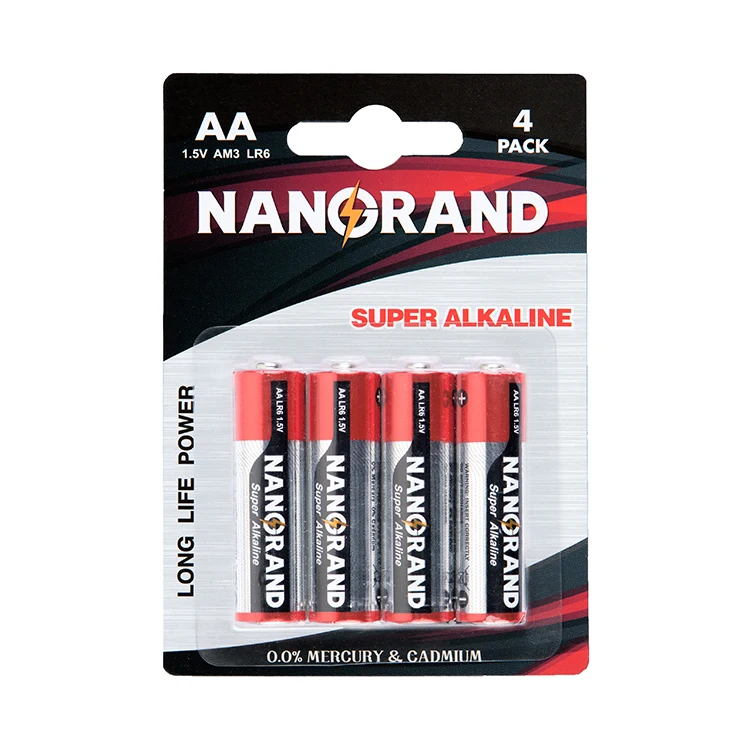 Factory price  LR6/AM-3/AA SIZE Alkaline dry cell battery