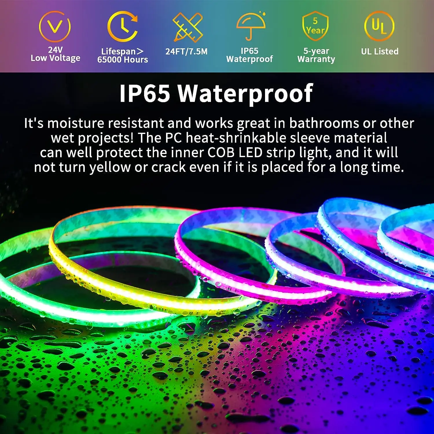 Hot sell rgb led strip light flexible with remote Control wifi smart multi color 5m 12 volt 5050 ip65 rgb led strip lights
