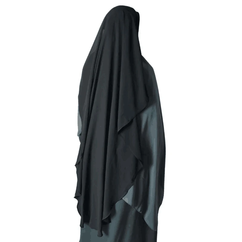 Черные белые перчатки niqab вуаль комплект хиджаб Абая короткий khimar со шнурками