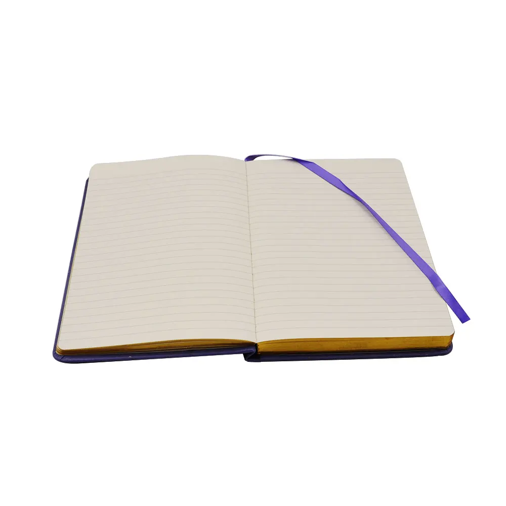 Hardcover Perfect Binding PU Leather Notebook Personalized Gold Edge Notepad