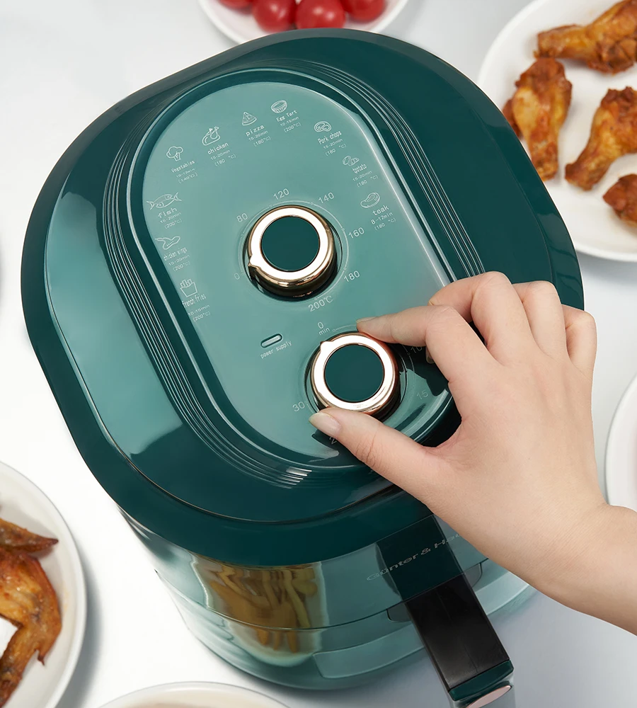 Air Fryer Powerful 1400W Easy to Cook 80-200F Temp Fry Force 360 Technology cooks food quickly