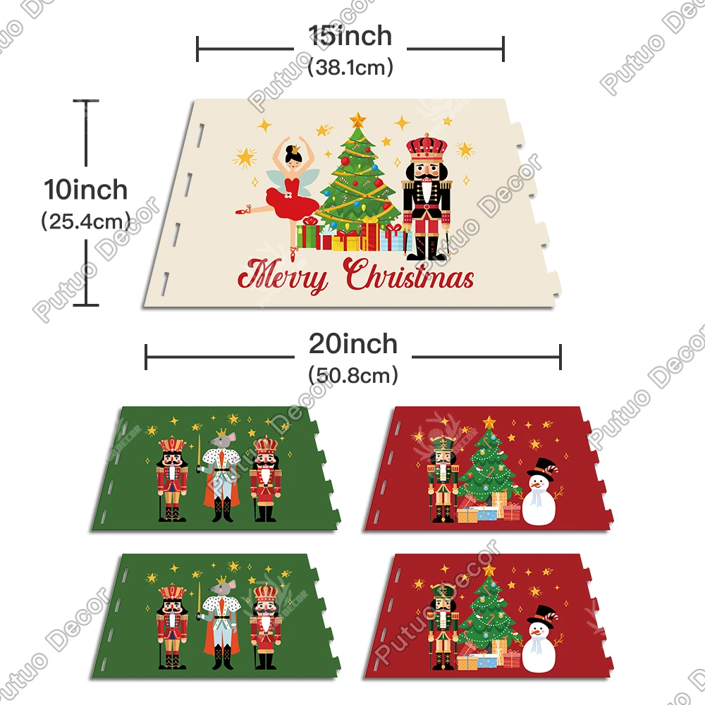 Putuo Decor PVC Christmas Tree Collar Christmas Tree Ring for Home Farmhouse Xmas Party Holiday Home Christmas Tree Decoration