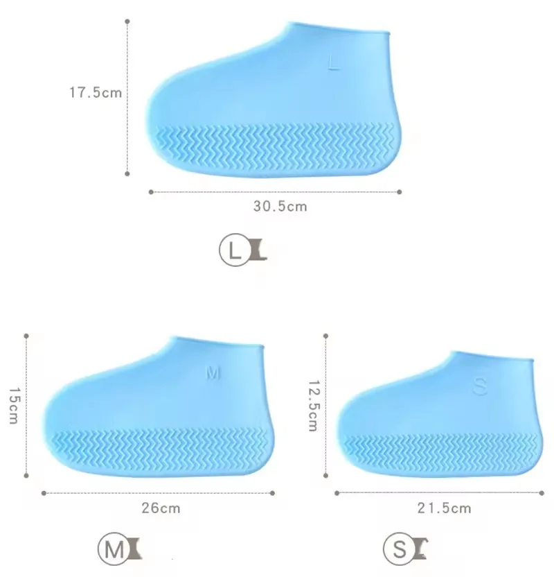 Изготовленный на заказ модный непромокаемый силиконовый резиновый чехол для обуви Противоскользящий и многоразовый уличного снаряжения снежного дождя