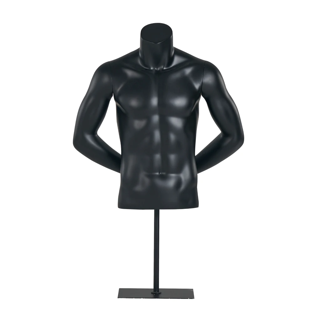 Headless Cheap Wholesale Half Body Mannequin Black For Clothes Display