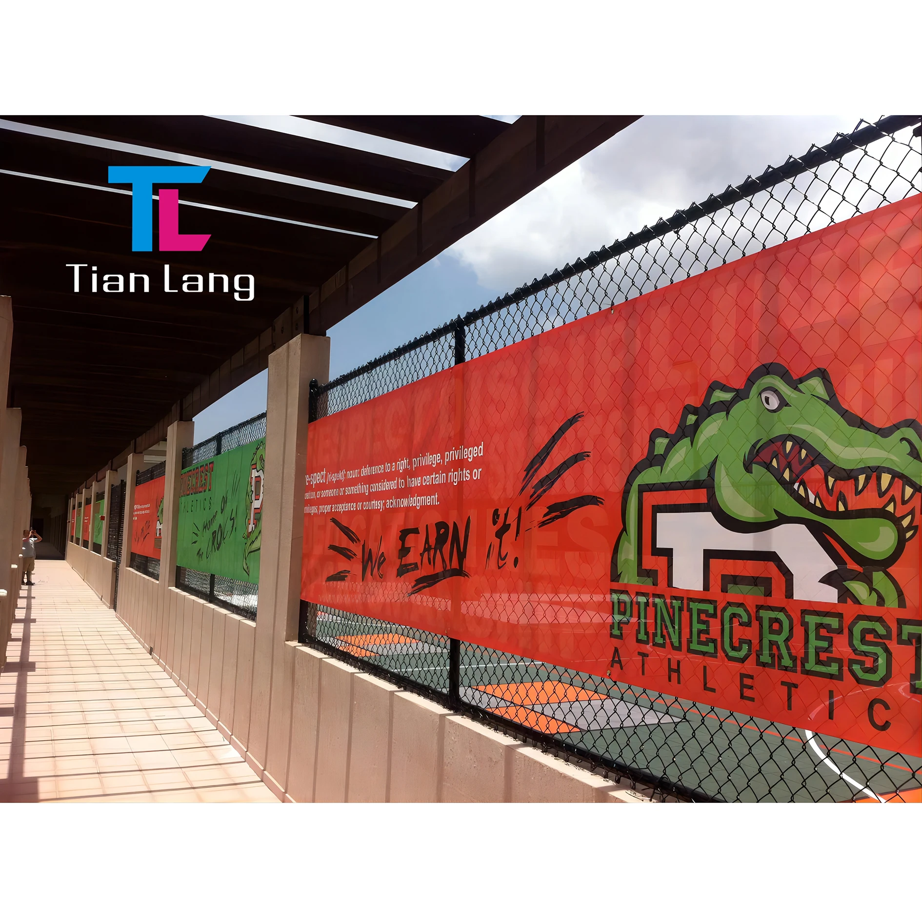 Custom Outdoor Advertising Mesh Banner Fabric Digital Print Double-Sided Banners