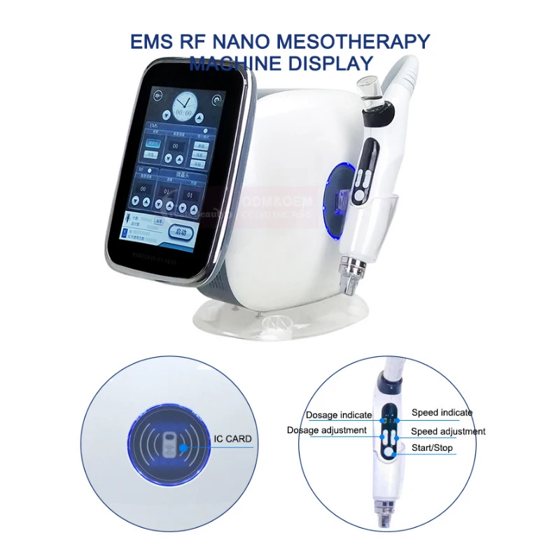 Portable EMS radio frequency no needle injector meso gun beauty device  skin care Face needle-free mesotherapy Machine