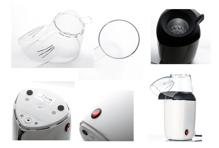 New Style Mini Hot Air Popcorn Maker Machine 220V Electric Automatic Popcorn Maker Healthy and for Household Use
