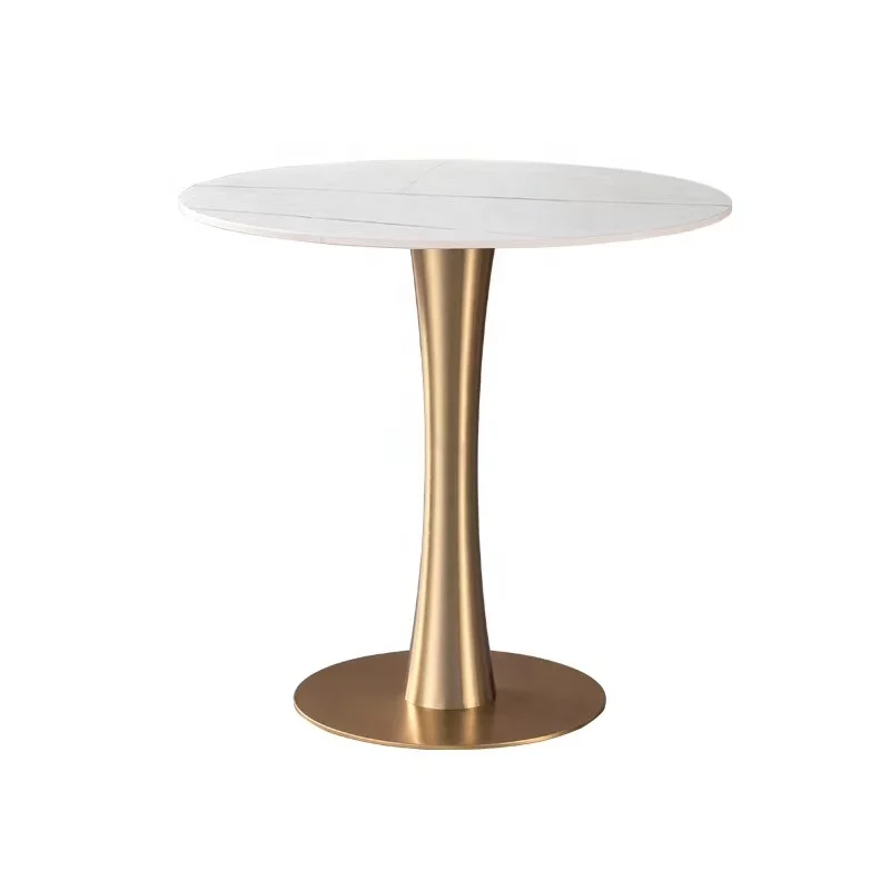 (SP-RT060) Good Price Modern metal Restaurant  furniture Dining Tables Round Marble coffee Tables