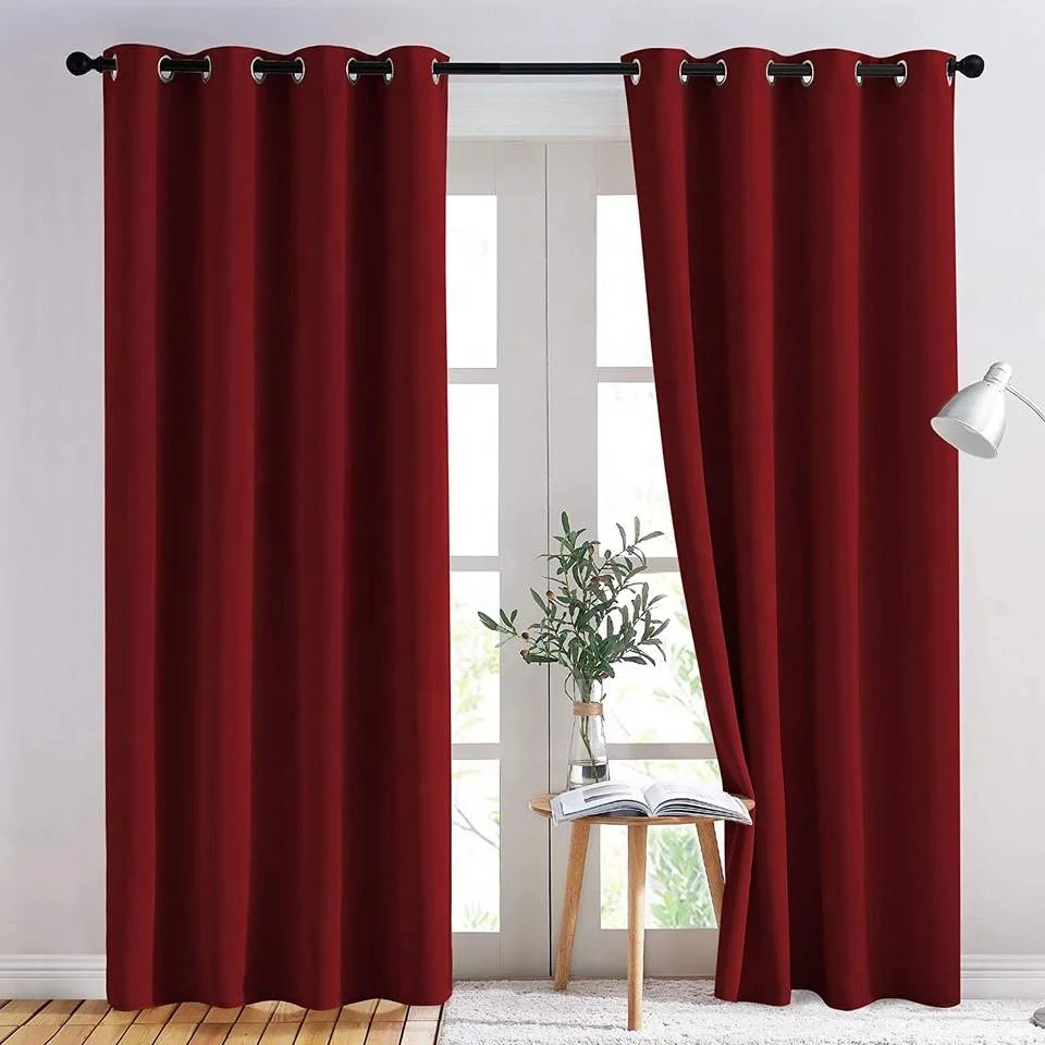 Blackout Curtains Back Tab and Rod Pocket Curtains 2 Panels
