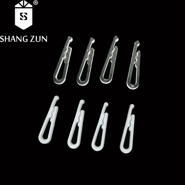 Hot Sale White 3CM Clips For Men Shirts Accessories Sleeve Eco-friendly Plastic Clear Teeth Clips for Suits Packing