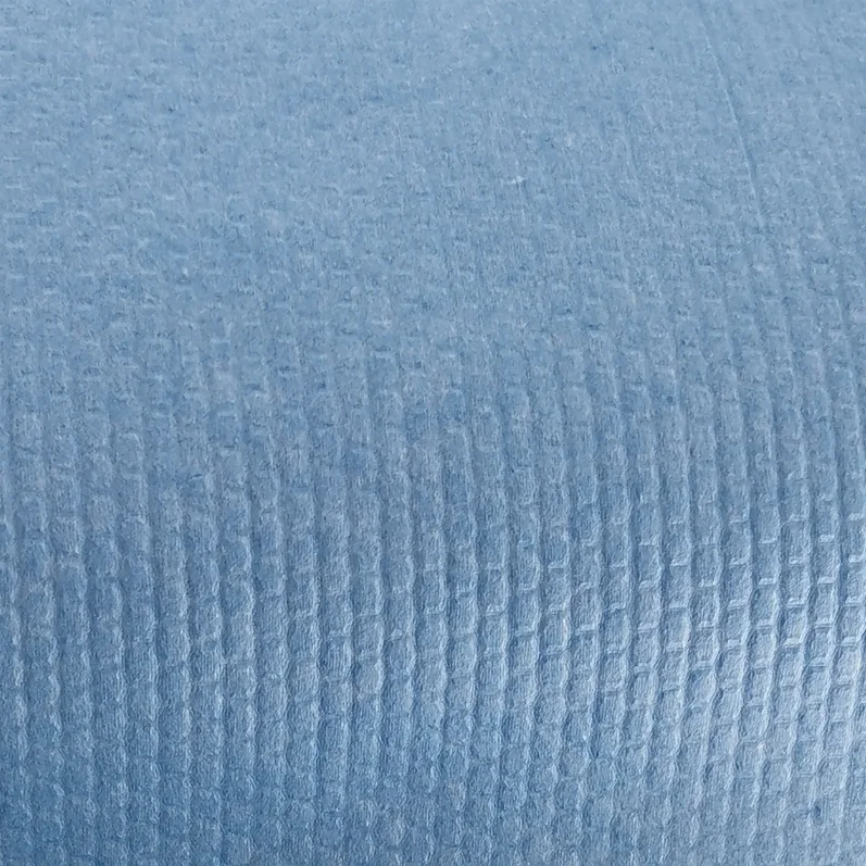 
High Absorbency Blue Hexagon Pattern Disposable Cleaning Cloth Low Lint And Dust Free Wiper Towel for industrial/automobile 