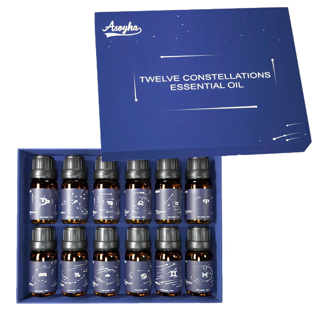 Custom Logo High Quality Concentrated Organic Aromatic Essential Oil Set For Multi Purpose