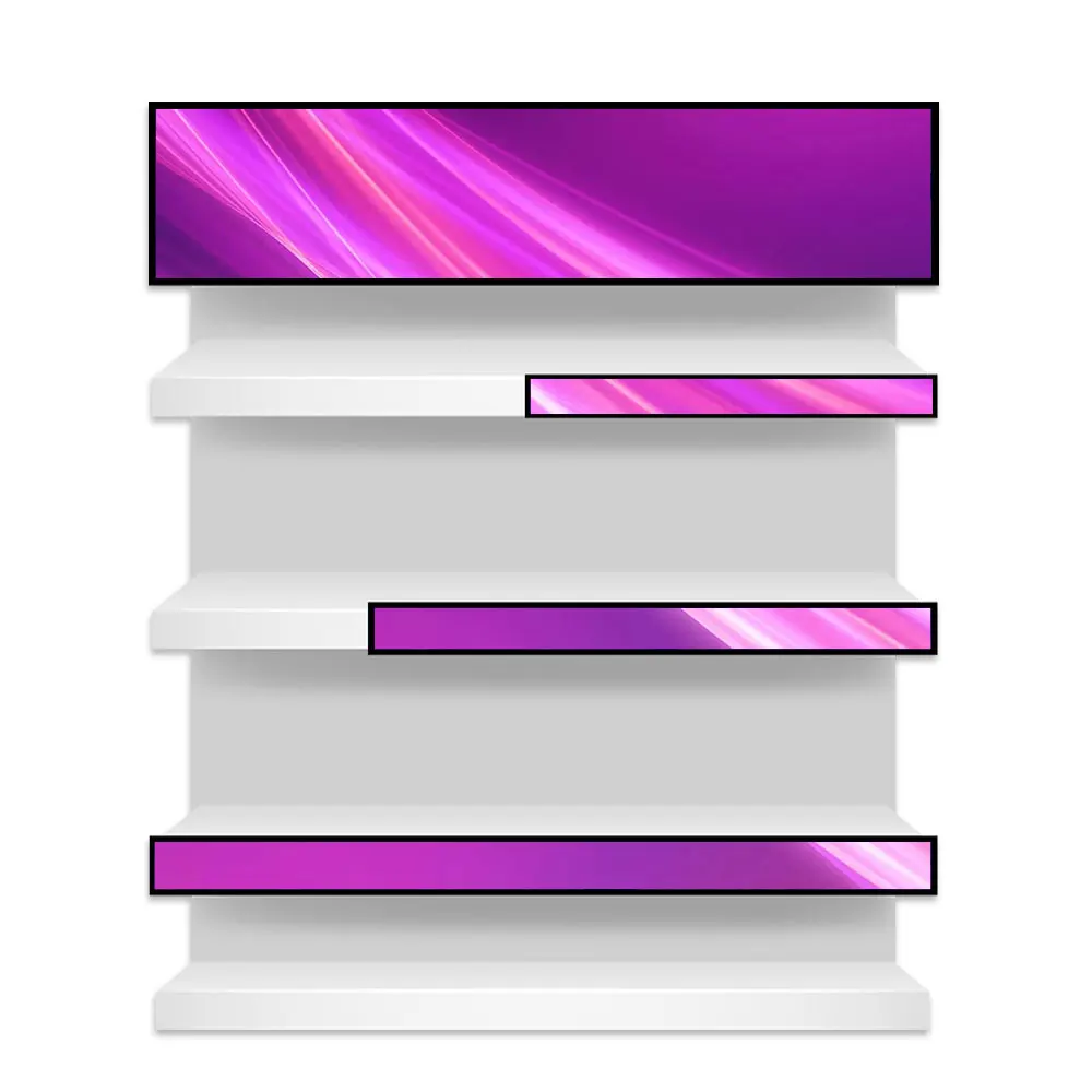 Customize LED shelf edge display P1 P1.5 P1.875 P1.9 led advertising player shelf screen led display for supermarket store