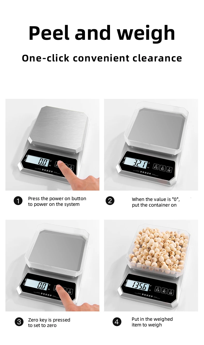 2022 new pattern LCD display electronic coffee digital kitchen scales