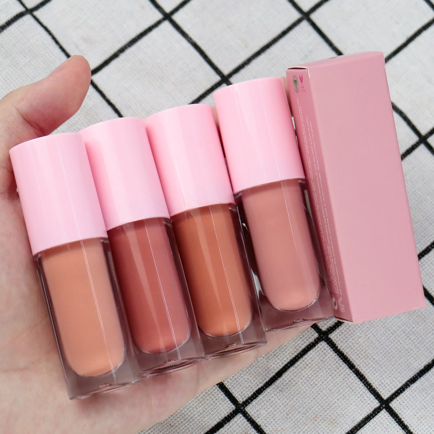 OEM/ODM Container Base Shiny Custom Logo Lipgloss Private Label Lipsticks Nude Color Lip Gloss