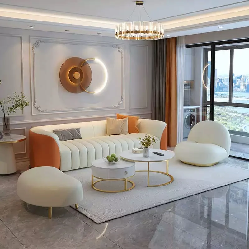 Italian design Home furniture simple luxury design living room furniture fabric set of sofa for home