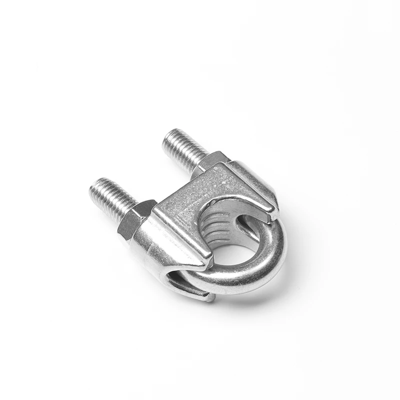 Wholesale M2-M50 Stainless Steel Din741 Cable Clamps 304 316 Galvanized Wire Rope Clip Metric Measurement System