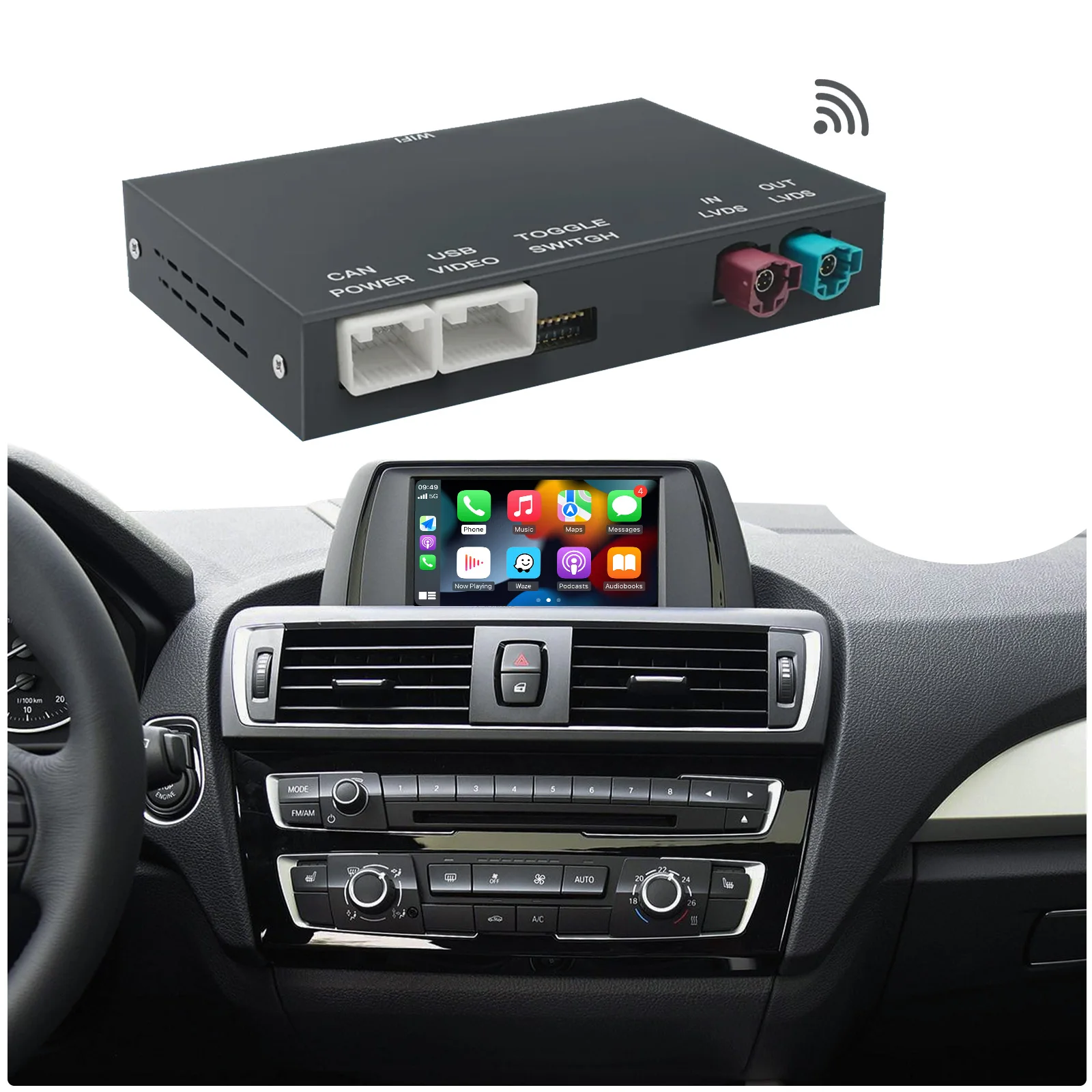 CARABC Wireless Apple CarPlay Android Auto module/box For BMW NBT/EVO/CIC/CCC 2009-2020 1 2 3 4 5 7 Series X1 X3 X4 X5 x6 MINI