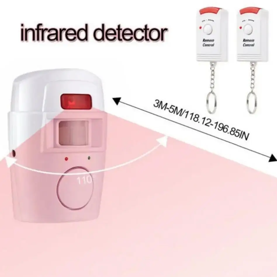 Wireless Motion Sensor Alarm Security Detector Alert System with Remote Control Indoor Outdoor Alert System with Remote Control