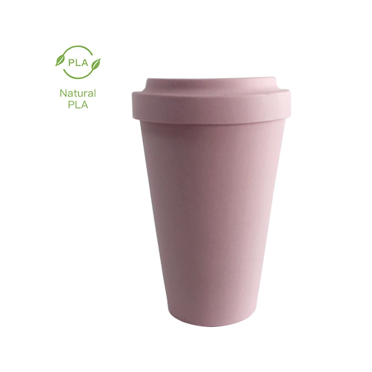 Custom Logo color  Food Grade PLA mugs Eco-friendly Non-toxic cup Degradable compostable disposable coffee cup