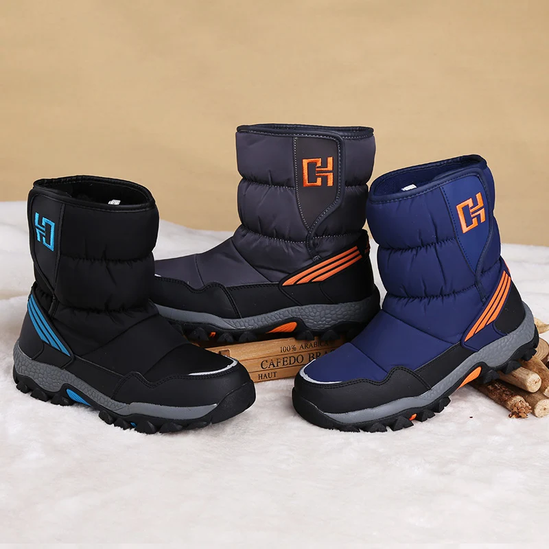 Waterproof shoes With antiskid buckle winter snow boots keep warm