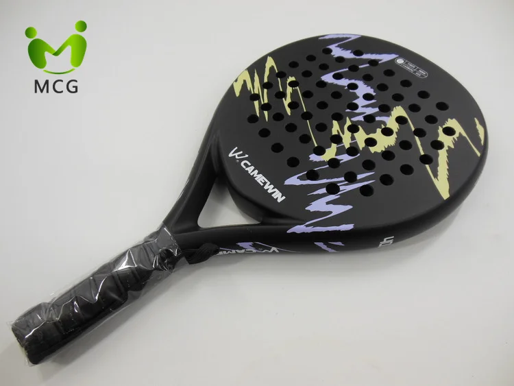 Padel Racket Carbon Fiber Surface with EVA Memory Flex Foam Core Padel Tennis Racquets Lightweight