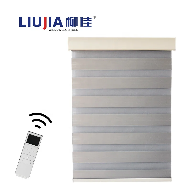 Automatic electric tubular motor lowest price indoor window shades blackout motorized Zebra Roller blinds shades