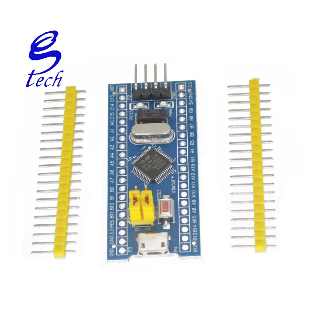 STM32F103C8T6 Hot Selling ARM STM32 Minimum System Development Board With yellow needle arrangement  STM32F103C8T6