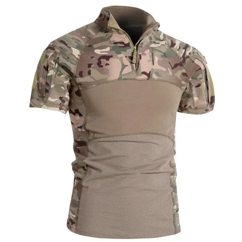 New tactical summer short-sleeved camouflage suit security clothes wear-resistant and breathable outdoors