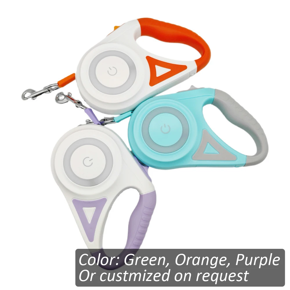 Quality Retractable Dog Leash & Harness Set with LED Headlight Nylon & Rope Material Pet Accessories Promotion Stocked!