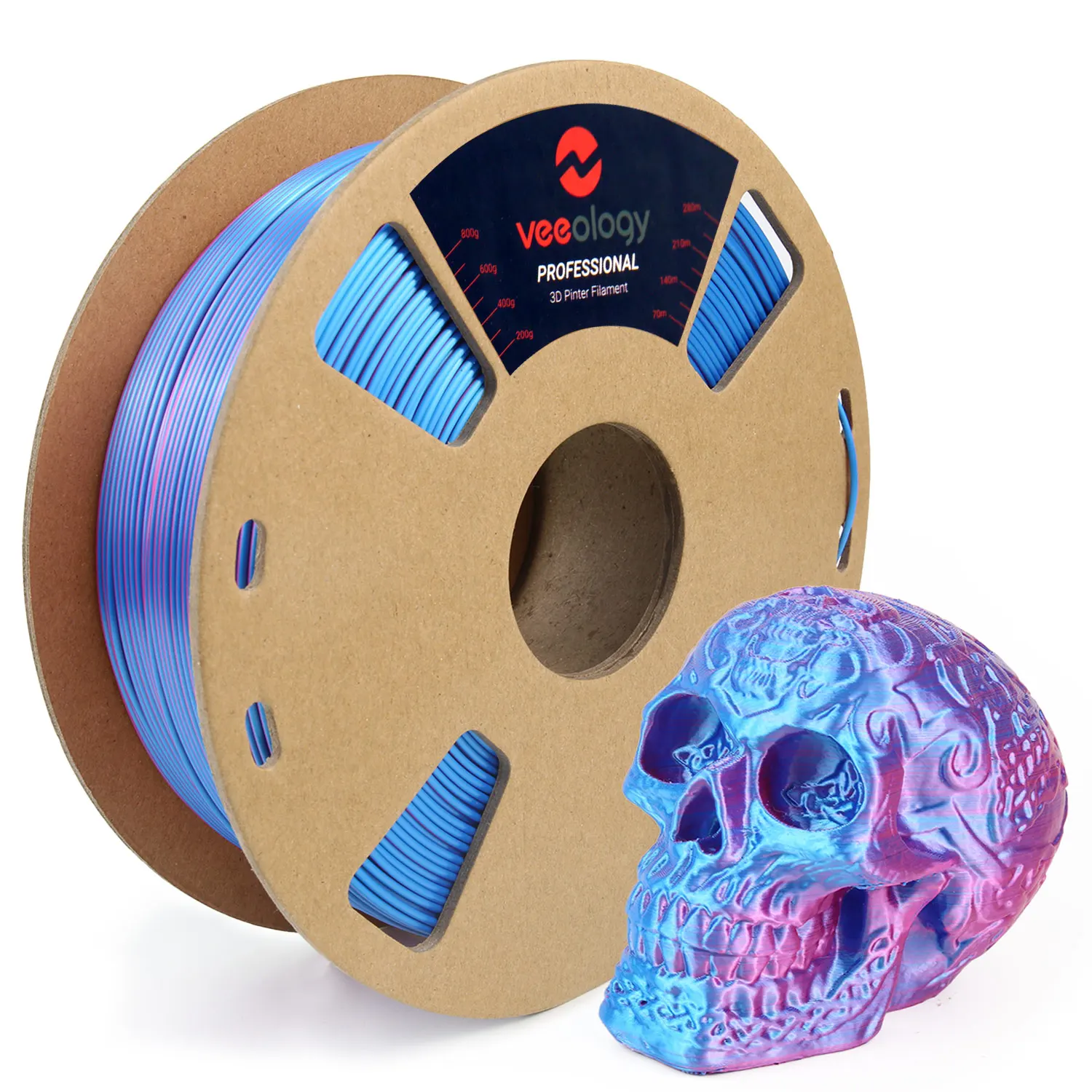 veeology 2 Colors in 1 PLA magic color 3D Plastic Rods  Customized 1kg bicolor  3d printer filament