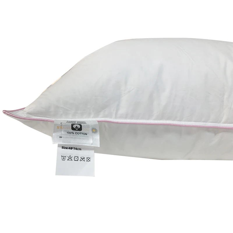 Wholesale washed white goose /duck feather down pillow insert cushion inner for hotel and home used pillow core
