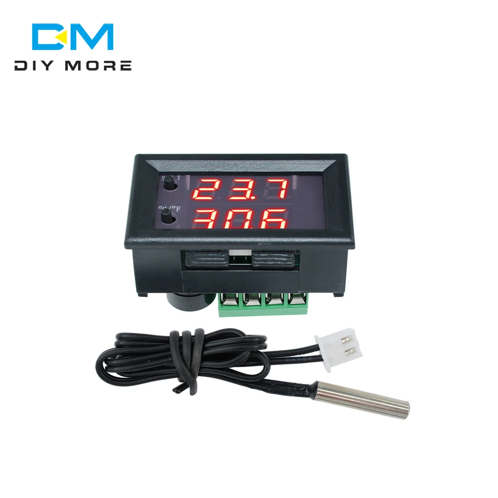 Цифровой светодиодный термостат W1209WK -50-110C регулятор температуры модуль платы управления реле 12 В постоянного тока + водонепроницаемый датчик