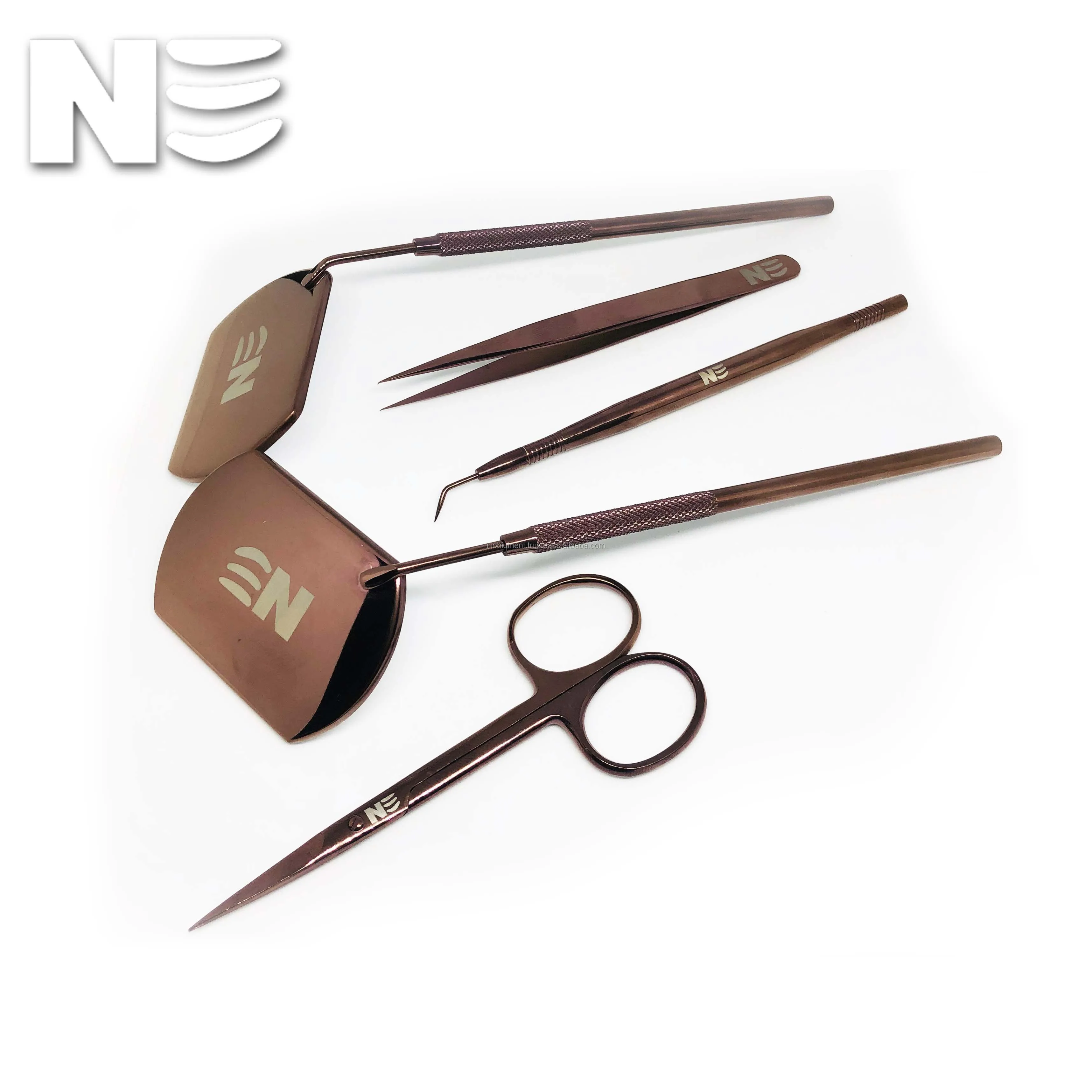 
Rose Gold Eyelash Custom Tools Lash Tweezer/Lash Mirror/Lash Lift Tool 