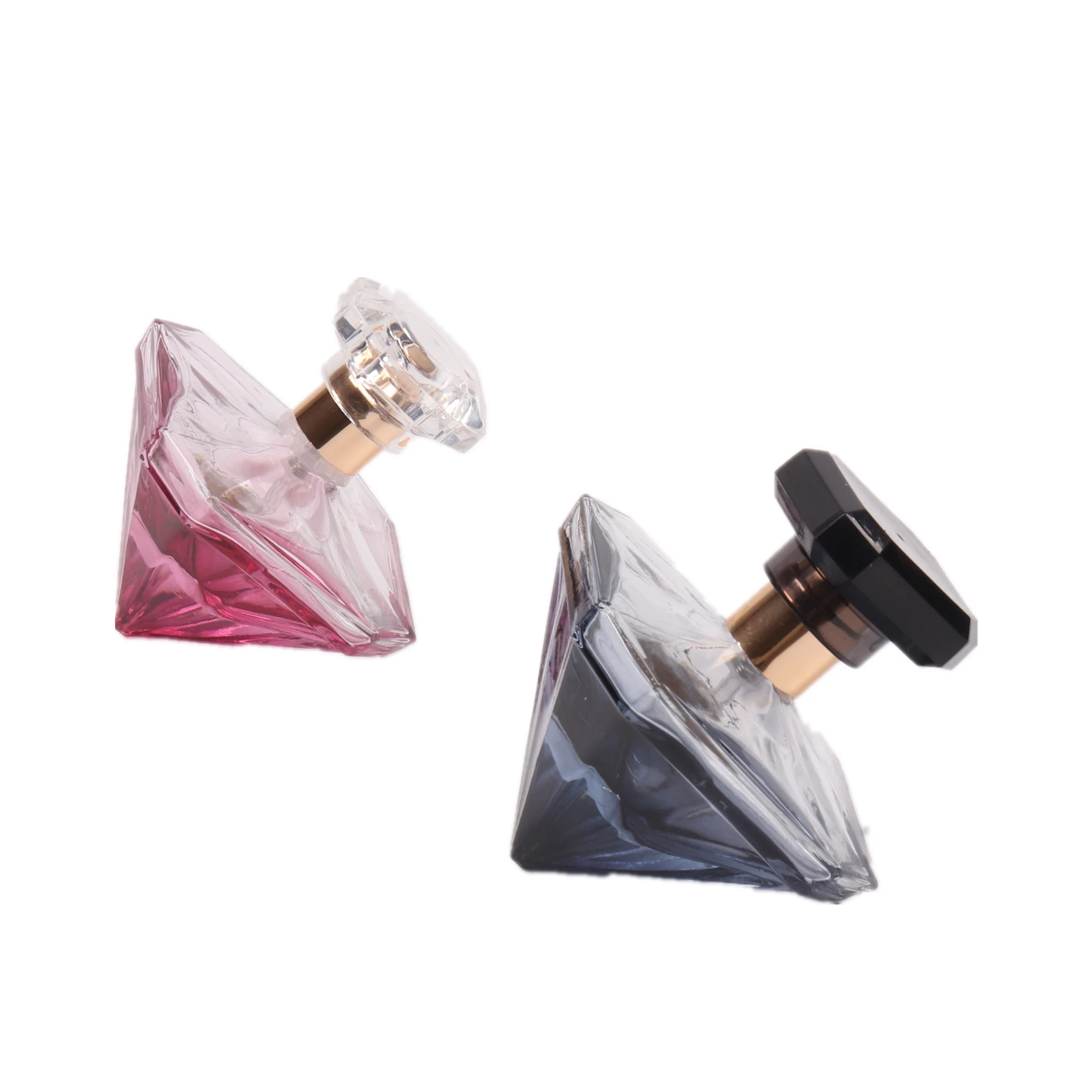 Wholesale spray colorful cone glass bottle 25 ml perfume with K-Resin  cap