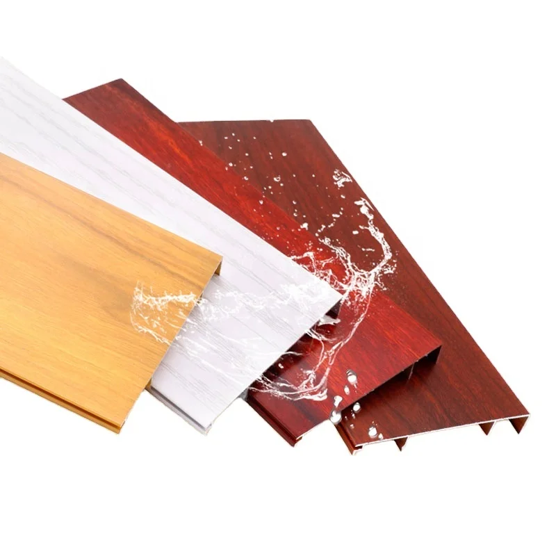 
Skirting Profile 50 60 80 mm Wooden Wood effect Wall Protector Base Coved Skirting Board Baseboard Aluminum Metal Skirting 