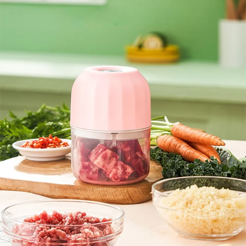 Electric vegetable cutter Meat mincer Meat grinder garlic onion vegetable electric cutter USB rechargeable household kitchenware