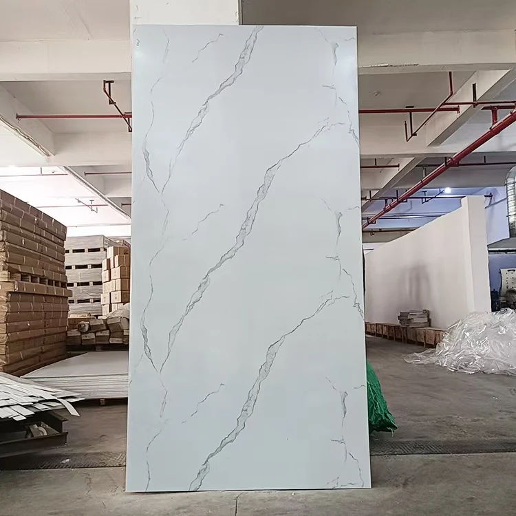 1220*2800mm Marble Metal Series Board Wall Panel Custom PVC Laminated with PET Film Fireproof Waterproof Decorative Glossy Sheet