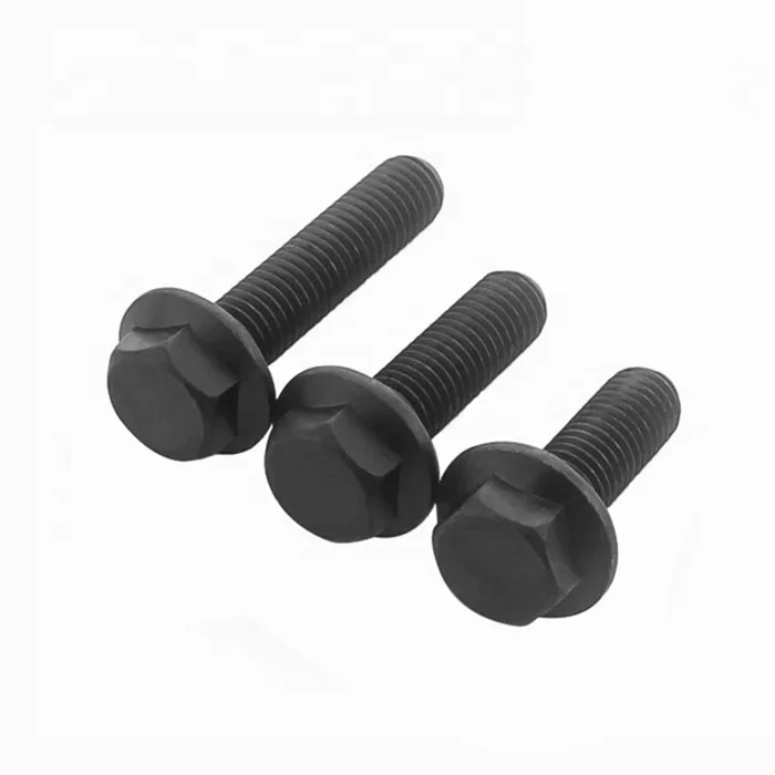 M6 Steel 8.8 Black DIN6921 Flange hex head Bolt