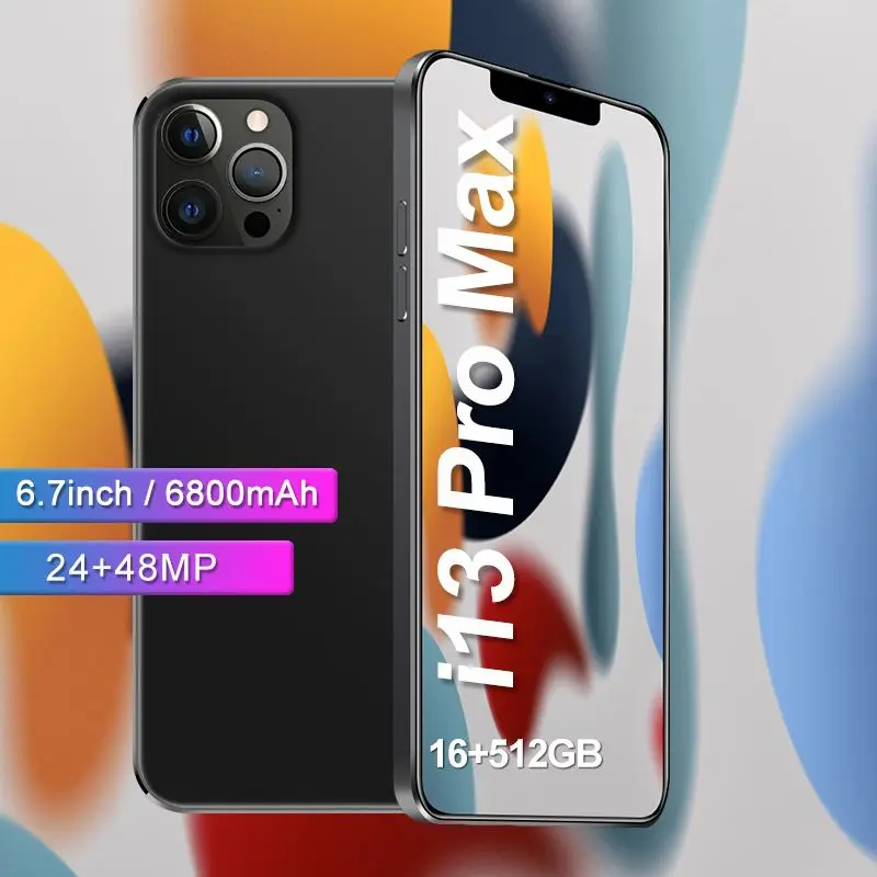 Новое поступление I13 Pro Max 6 7-дюймовый оригинальный смартфон 16GB + 512GB Android мобильный