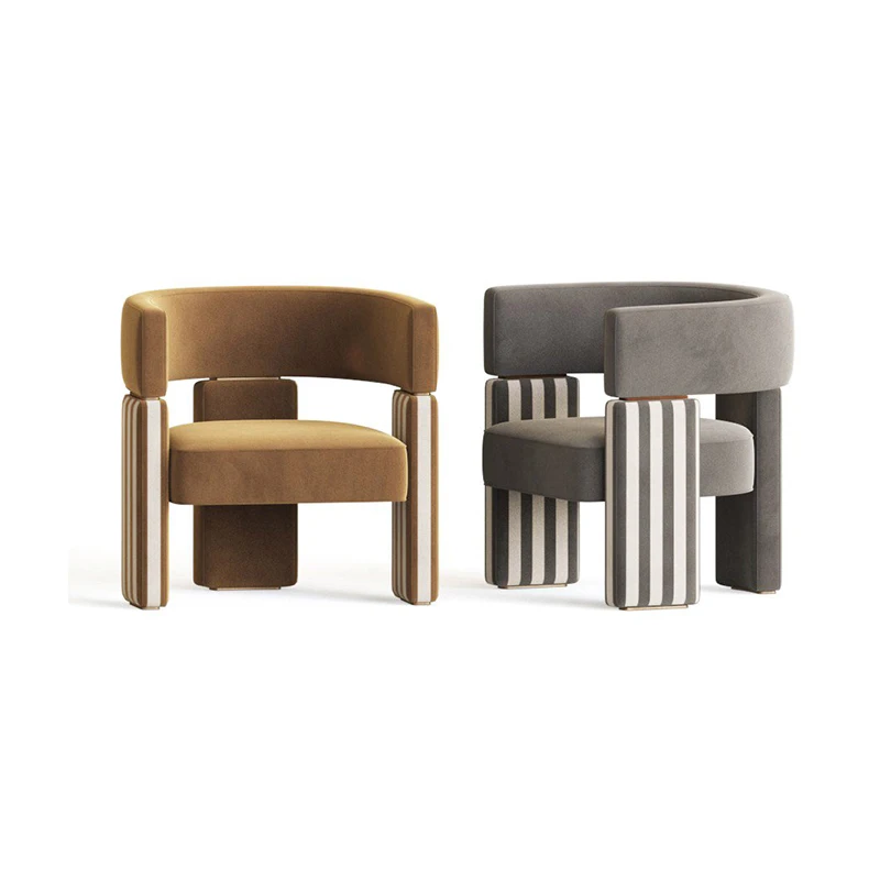 2021 Italian Furniture Stretch Covers Fining Living Room Chairs Modern Luxury Single Sofa Chair