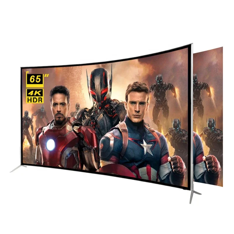 Cheap price 4K HD drop-resistant TV 65 inch Android Smart Television long-lasting curved screen TV