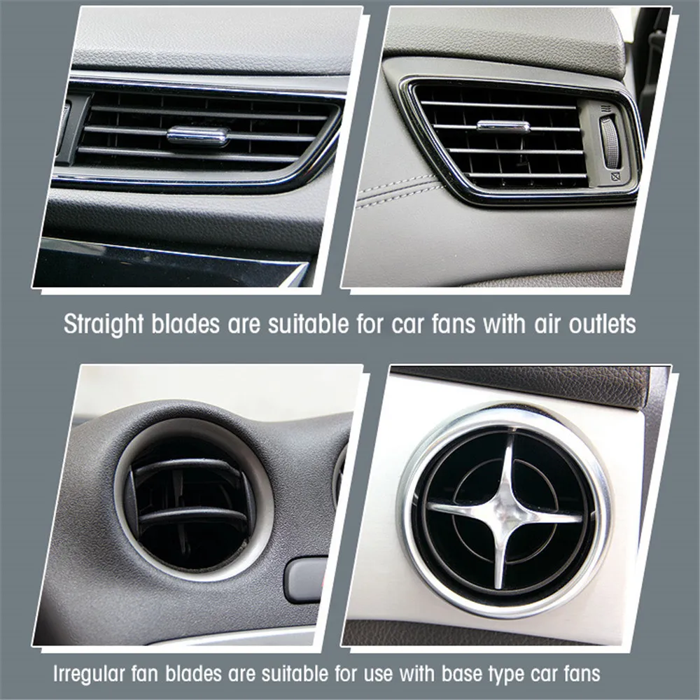 Powerful 3 Gears Car Usb Fan 360 Degree Rotatable Led Lights Usb Power Car Auto Cooling Air Fan for Car Air Vent