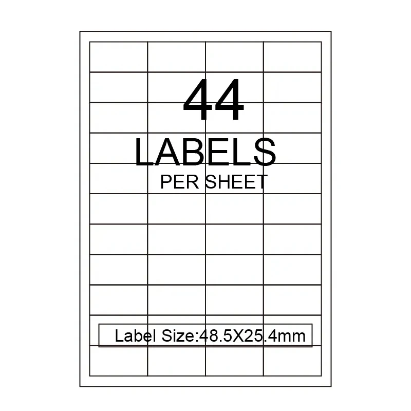 Fba Barcode Labels Sticker Half Sheet A4 Adhesive Shipping Labels Paper 44 Up Per Label Stickers For Laser Inkjet Printer